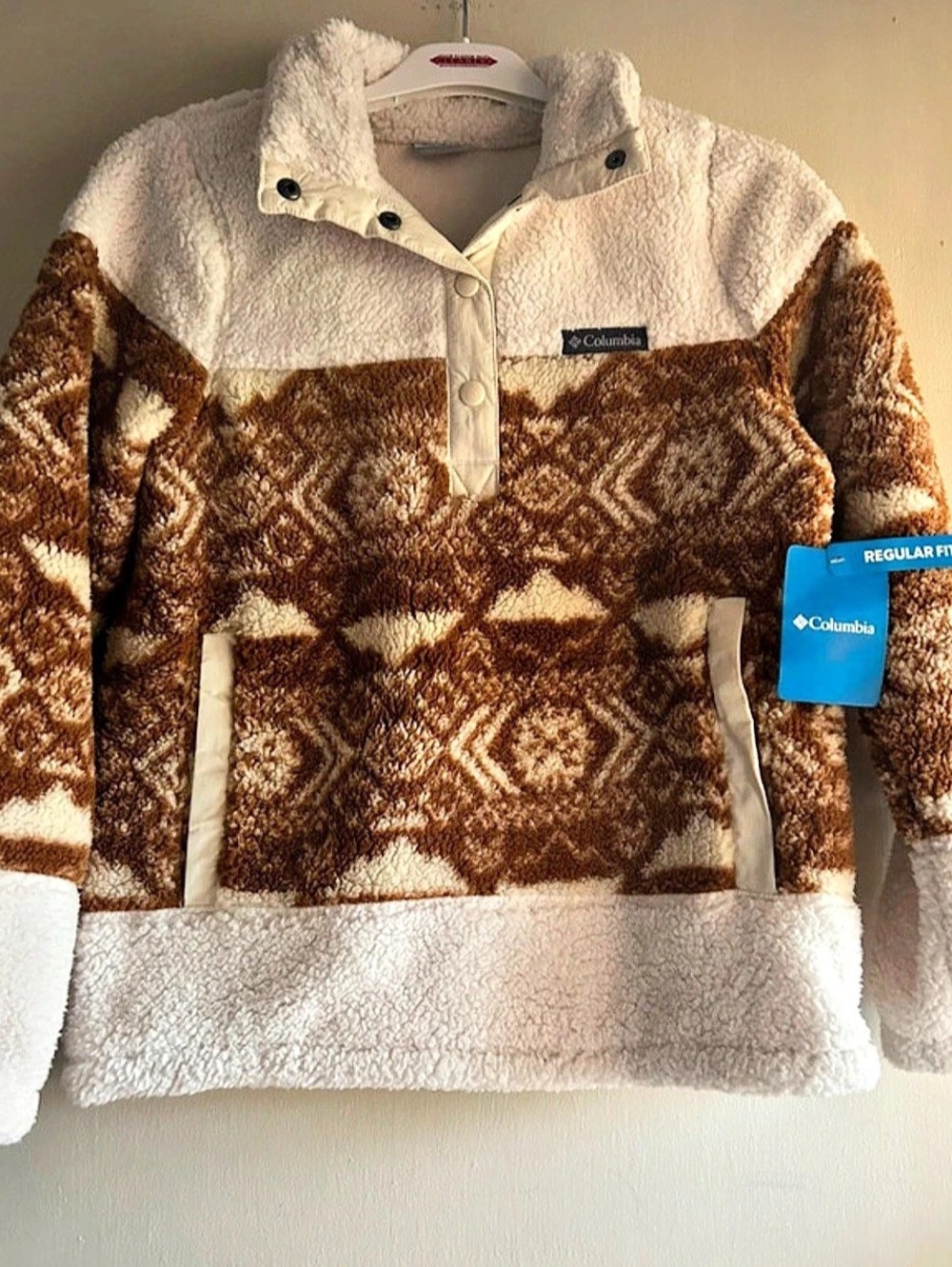 Columbia Women's Helvetia II Printed Cropped Half Snap Fleece Pullover Helvetia